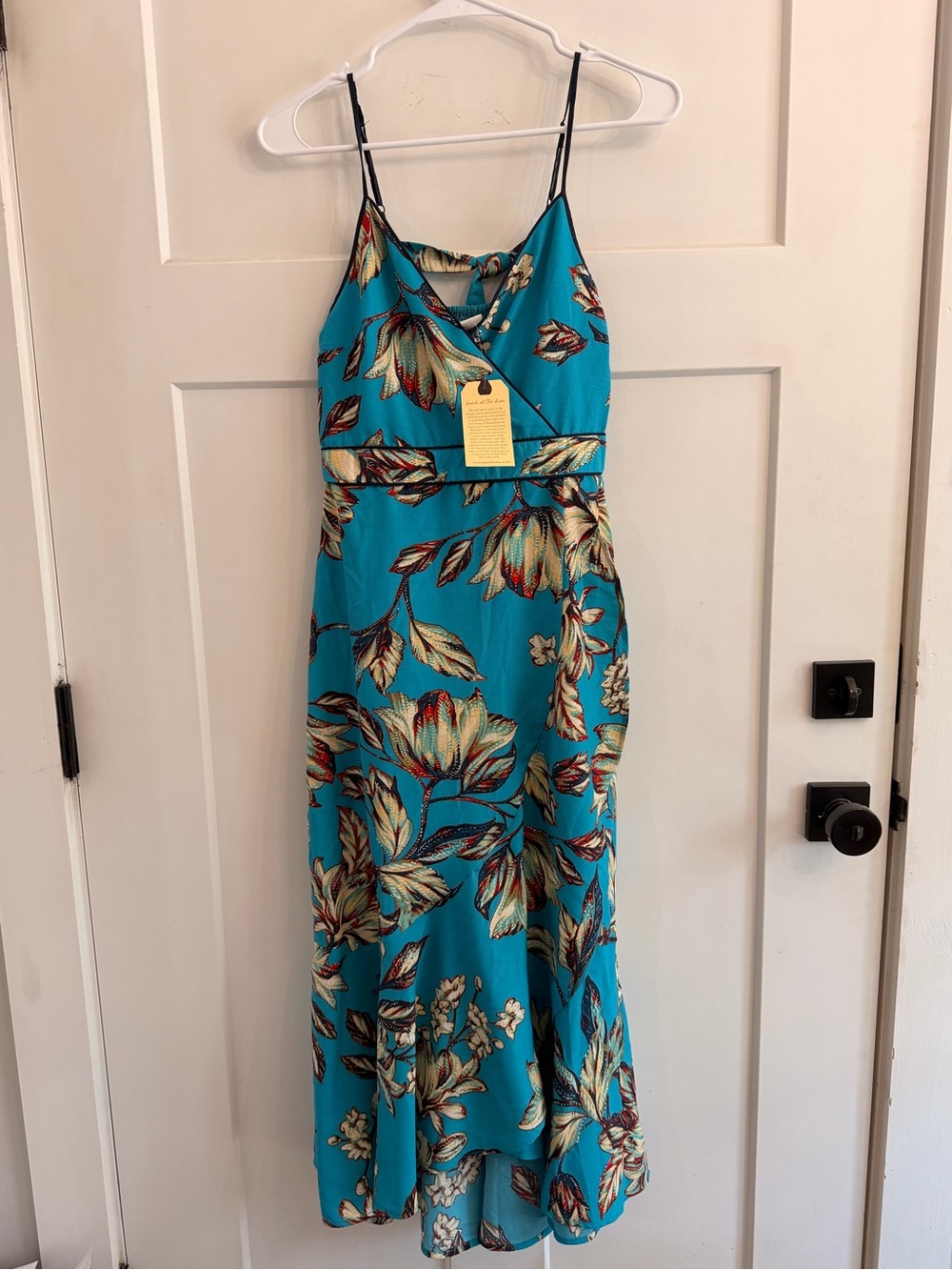Band of the Free Maxi Dress, NWT, XS, Turquoise and cream florals 💙